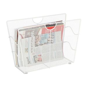 Relaxdays STOJAN NA NOVINY Biely kovový mriežkový vyobraziť