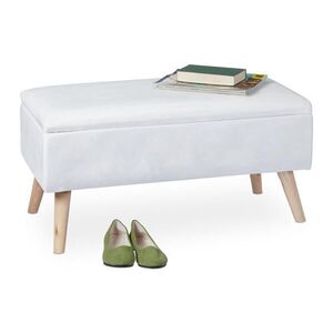 Relaxdays LAVICA Biela úložný priestor zamat vyobraziť