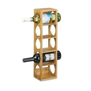 Relaxdays VINOSTOJAN Prírodná bambus na 5 fliaš vyobraziť