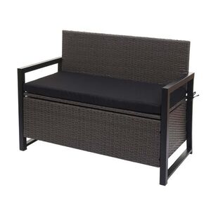 MCW POLY-RATTAN 2-MIESTNA LAVICA Sivá, Čierna vyobraziť