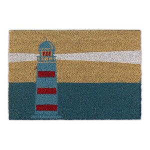 Relaxdays ROHOŽKA Prírodná modrá červená biela motív majáka 60x40 cm vyobraziť