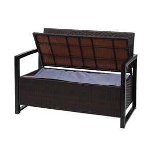 MCW POLY-RATTAN 2-MIESTNA LAVICA Hnedá, krémovo biela vyobraziť