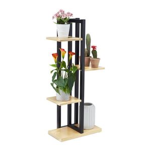 Relaxdays REGÁL Svetlohnedá kov 4 police 93x42, 5x22, 5 cm vyobraziť