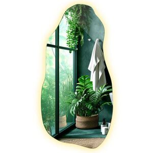 TULUP ZRKADLO Nepravidelné LED 100x50 cm 3000K vyobraziť
