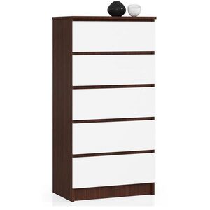 RAUMHIRSCH FURNITURE KOMODA tmavohnedá, biela 121/60/40 vyobraziť