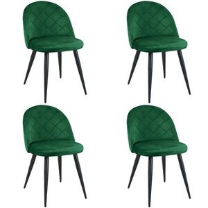 RAUMHIRSCH FURNITURE ČALÚNENÁ STOLIČKA, sada 4 ks, kovové nohy, zelená 50/77/46 vyobraziť