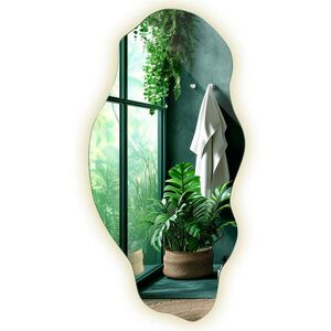 TULUP ZRKADLO Nepravidelné LED 90x45 cm 4000K vyobraziť