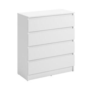 Home Collective KOMODA s 4 zásuvkami, šírka 76 cm, v bielej farbe vyobraziť