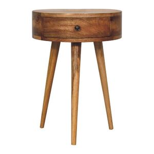 Artisan Furniture OKRÚHLY nočný stolík s dubovou povrchovou úpravou vyobraziť