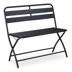 Relaxdays LAVICA sivá záhradná skladacia 2-miestna 90 cm vyobraziť