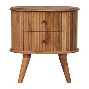 Artisan Furniture NOČNÝ stolík Soba s 2 zásuvkami, severské nohy, béžový vyobraziť