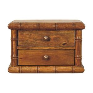Artisan Furniture NOČNÝ stolík s povrchovou úpravou Amber Oak, 2 zásuvky vyobraziť