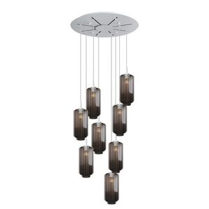 s.luce VELO 8-svetelná galériová lampa Ø 80cm vrchlík Ø 18cm vyobraziť