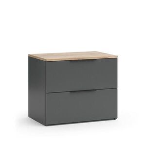 Vicco PRÍBORNÍK Wido antracitová 60 x 50 cm s 2 zásuvkami vyobraziť