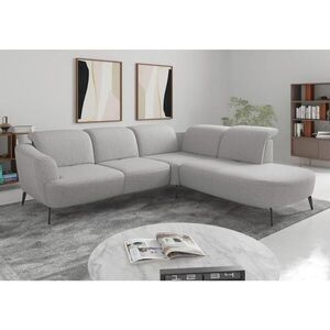 Sit & More ROHOVÁ SEDAČKA, textil, svetlosivá vyobraziť