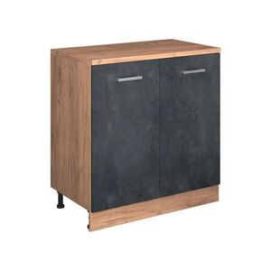 Vicco ROZŠIRUJÚCA SKRINKA Rion, Čierny betón/Dub Goldkraft, 80 x 46 cm bez sklonu s 2 dverami vyobraziť