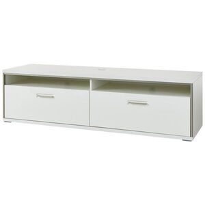 Livetastic SKRINKA POD TV, sivá, strieborná, biela, biela s vysokým leskom, 184/51/52 cm vyobraziť