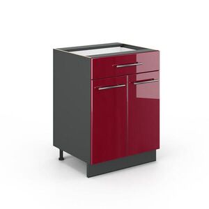 Vicco KUCHYNSKÁ SPODNÁ SKRINKA Fame-Line Bordeaux vysoký lesk 60 cm so zásuvkou, bez pracovnej dosky vyobraziť