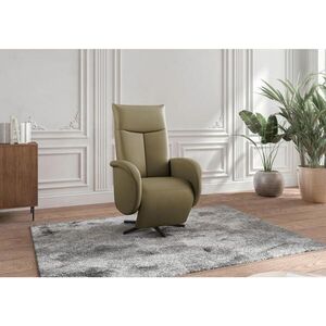 Sit & More RELAXAČNÉ KRESLO, koža, olivovozelená vyobraziť