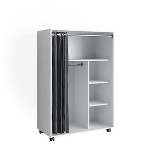 Vicco ŠATNÍKOVÁ SKRIŇA Doros biely 100 x 146.6 cm otvorené, s kolieskami vyobraziť