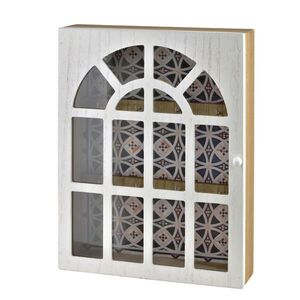 Mondex KRABIČKA na kľúče Stacy biela 28x21, 5x6 cm drevená vyobraziť
