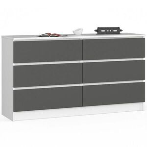 RAUMHIRSCH FURNITURE KOMODA Biela, grafitovo šedá 77/138/40 vyobraziť