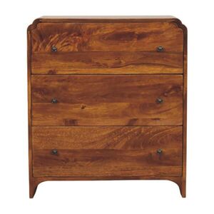 Artisan Furniture KOMODA Newton Chestnut, 3 zásuvky, tmavohnedá vyobraziť