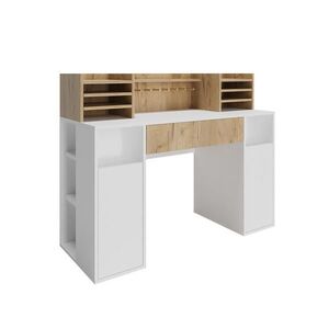 Vicco PÍSACÍ STÔL Biela/Sonoma 126.8 x 50 cm XL s policami vyobraziť