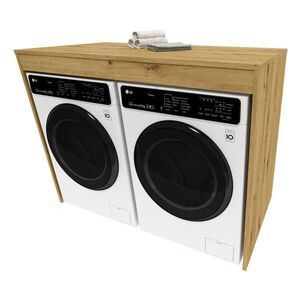 RAUMHIRSCH FURNITURE SKRÍŇ NA PRÁČKU pre práčku a sušičku prírodná 129/97/61 vyobraziť