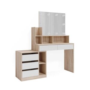 Vicco TOALETNÝ STOLÍK Anja Biela/Sonoma 139.8 cm s LED osvetlením vyobraziť