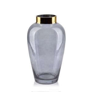 Mondex VÁZA Serenite Grey 16/16/27 cm sklo vyobraziť