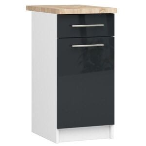 RAUMHIRSCH FURNITURE SPODNÁ SKRÍŇ Biela, lesklá grafitová 85/40/46 vyobraziť