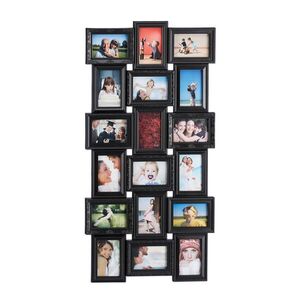 Relaxdays FOTORÁM Čierny na 18 fotografií vyobraziť