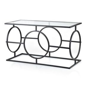 Mondex KONFERENČNÝ stolík Cedri čierny 80/35, 5/45 cm kovový vyobraziť