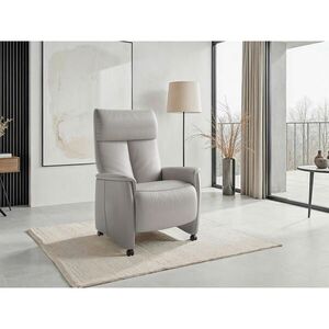 Sit & More RELAXAČNÉ KRESLO, koža, svetlosivá vyobraziť