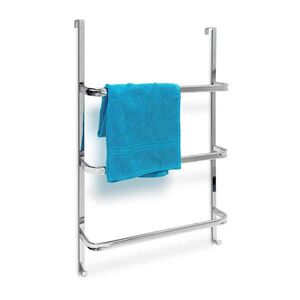 Relaxdays VEŠIAK Strieborný na dvere 3-tyče 85 cm vyobraziť