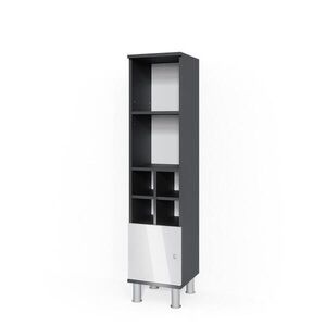 Vicco MIDI SKRINKA Fynn Biely vysoký lesk 30 x 130.6 cm malé dvere vyobraziť