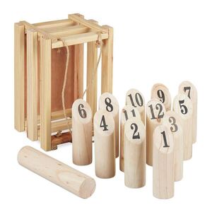 Relaxdays HRA Prírodná Čierna Kubb 13-dielna vyobraziť