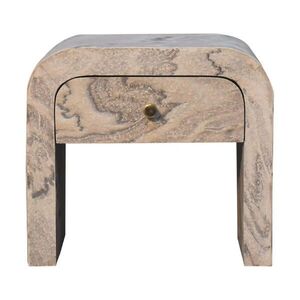 Artisan Furniture NOČNÝ stolík z masívneho dreva, 1 zásuvka, biely vyobraziť