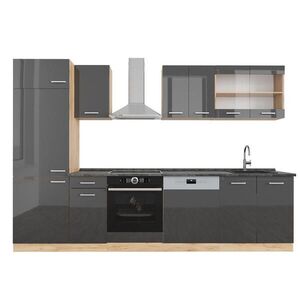 Vicco KUCHYNSKÝ KÚT R-Line Antracit vysoký lesk/dub Goldkraft 300 cm , AP Antracit vyobraziť
