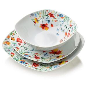 Mondex SÚPRAVA 18 kusov jedálenského riadu Lea, oranžová, 30/30/20 cm, porcelán vyobraziť
