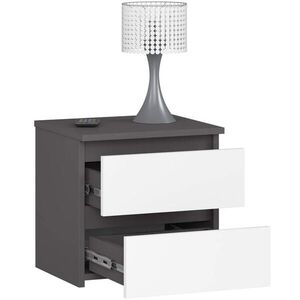 RAUMHIRSCH FURNITURE NOČNÝ STOLÍK grafitovo šedá, biela 40/40/35 vyobraziť