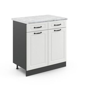 Vicco KUCHYNSKÁ SPODNÁ SKRINKA R-Line Biely vidiecky dom 80 cm , AP Marble vyobraziť