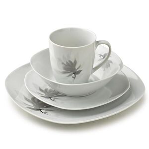 Mondex SADA 16 kusov jedálenského riadu Lea, šedá, 30/30/40 cm, porcelán vyobraziť