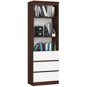 RAUMHIRSCH FURNITURE STOJACIA POLICA Tmavohnedá, biela 180/60/35 vyobraziť