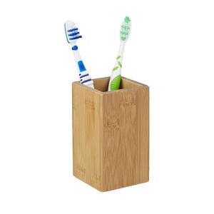 Relaxdays POHÁRIK Prírodný bambus PU povrch 11 cm vyobraziť
