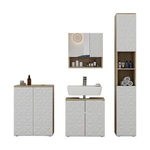 Vicco ZOSTAVA KÚPEĽŇOVÉHO NÁBYTKU Edge, biely, 4-dielna vyobraziť