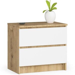 RAUMHIRSCH FURNITURE KOMODA Dub Artisan, biela 55/60/40 vyobraziť