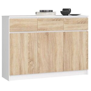 RAUMHIRSCH FURNITURE KOMODA Biela, dub Sonoma 99/138/40 vyobraziť