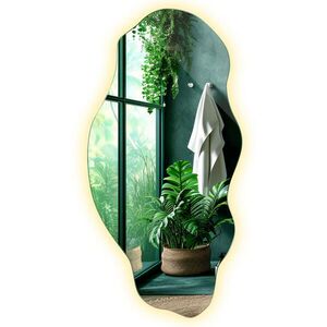 TULUP ZRKADLO Nepravidelné LED 100x50 cm 3000K vyobraziť